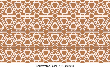 Decorative pattern with triangles style. Vector Seamless illustration. For fashion print, scrapbooking page, flyer design