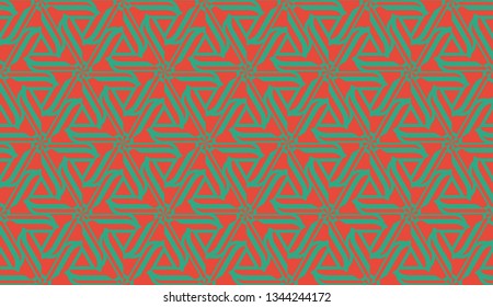 Decorative pattern with triangles style. Vector illustration. For fashion print, scrapbooking page, flyer design