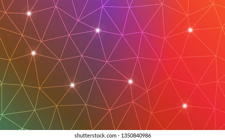 Decorative pattern with triangles style. For your home interior wallpaper, fashion print. Vector illustration. Abstract Gradient Soft Colorful Background