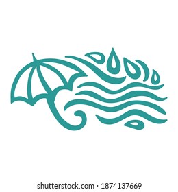 Decorative pattern umbrella. Vector illustration