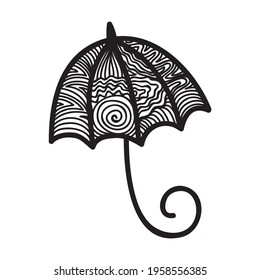 Paraguas decorativo. Ilustración del vector