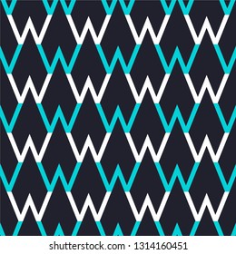 Decorative pattern with w letter