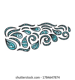 Decorative pattern water drops. Vector illustration