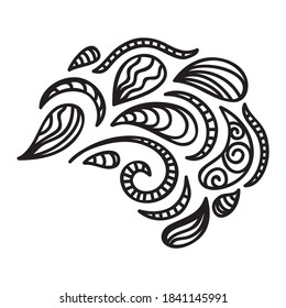 Decorative pattern of water drops. Vector illustration