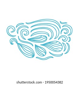 Decorative pattern of water drops. Vector illustration