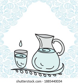 Agua decorativa. Ilustración del vector