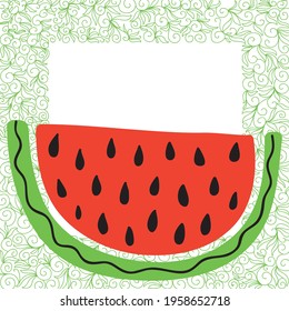 Decorative pattern watermelon. Vector illustration