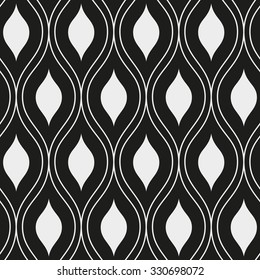 Decorative pattern of wavy lines seamless vector background.