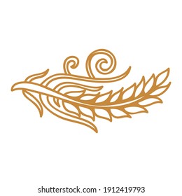 Decorative pattern wheat. Vector illustration