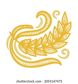 Decorative pattern wheat. Vector illustration