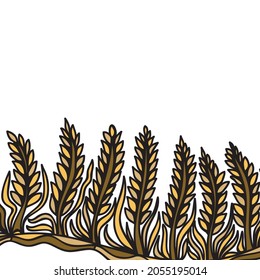 Decorative pattern wheat. Vector illustration