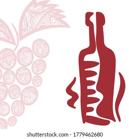 Decorative pattern wine. Vector illustration