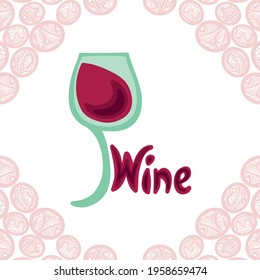 Decorative pattern wine. Vector illustration