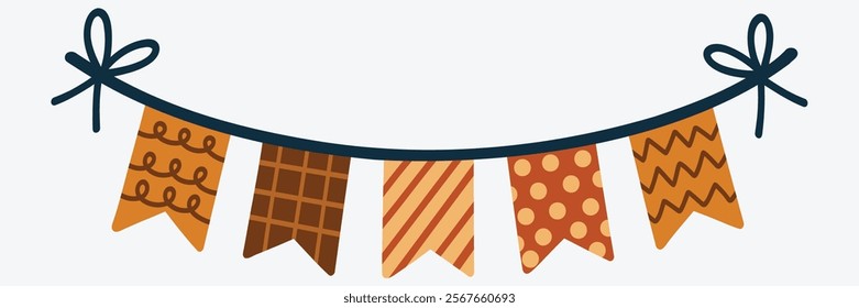 Decorative Patterned Bunting Vector Illustration