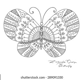 Decorative patterned butterfly for your design