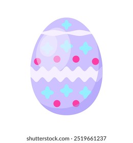 Decorative patterned colorful easter eggs icons vector illustration perfect for holiday easter isolated on a white background