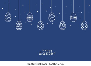 decorative patterned easter day eggs background design