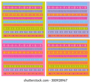 decorative patterns collection in multiple cheerful color