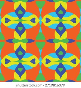 Patrones decorativos sobre tela creados utilizando diversas técnicas.
