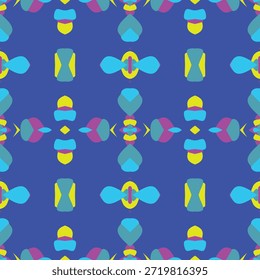 Patrones decorativos sobre tela creados utilizando diversas técnicas.