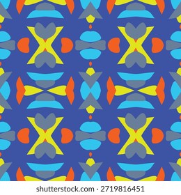 Patrones decorativos sobre tela creados utilizando diversas técnicas.