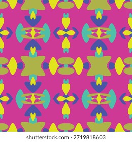 Patrones decorativos sobre tela creados utilizando diversas técnicas.
