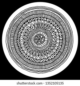 Decorative patterns for plates prints for t-shirts logo ornament mandala flat vintage elements