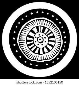 Decorative patterns for plates prints for t-shirts logo ornament mandala flat vintage elements