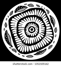 Decorative patterns for plates prints for t-shirts logo ornament mandala flat vintage elements