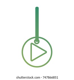 decorative pendant  with  arrow  vector illustration