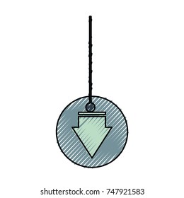 decorative  pendant  with arrow vector illustration