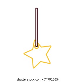 decorative pendant  with star vector illustration