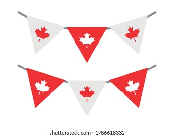 decorative pennants with canada design