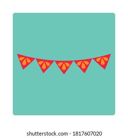 decorative pennants celebration ornament carnival icon block and flat vector illustration
