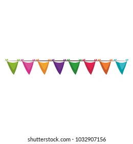 Decorative pennants isolated