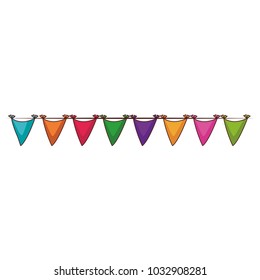 Decorative pennants isolated