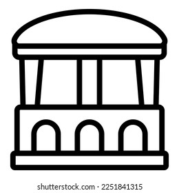 Decorative pergola icon outline vector. House pavilion. Garden park
