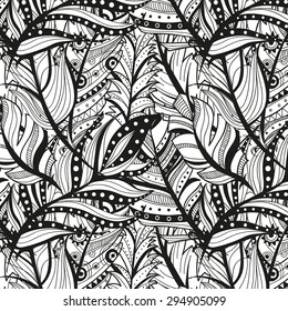 decorative picture feathers of birds in cartoon style