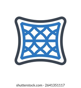 Decorative pillow with intricate pattern icon