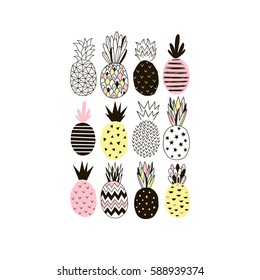 decorative pineapple poster