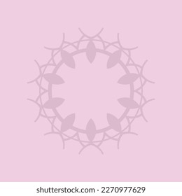 Fondo rosa decorativo con motivos circulares ornamentales. Diseño de plantilla de tarjeta. Ilustración vectorial.