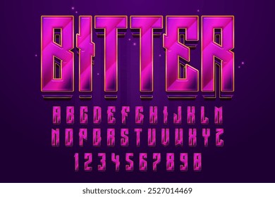 decorative pink bitter editable text effect design