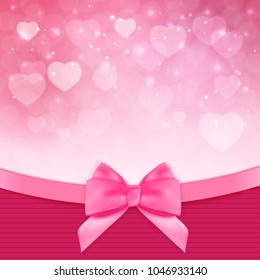Decorative Pink bow background. Vector Illustration EPS10