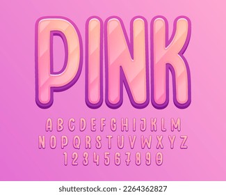 decorative pink editable text effect vector design