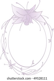 Decorative pink hand-drawing frame