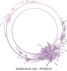 Decorative pink hand-drawing frame