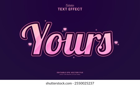 decorativo rosa neon editável projeto de efeito de texto