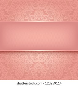 Decorative pink template - Vector illustration 10eps. Can be used for invitations to any of your ceremony. Vector eps10