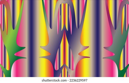 decorative plant background with colorful patterns