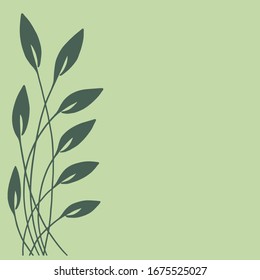 Dekoratives Pflanzenelement für Einladung und Webdesign.Vektorillustration.
